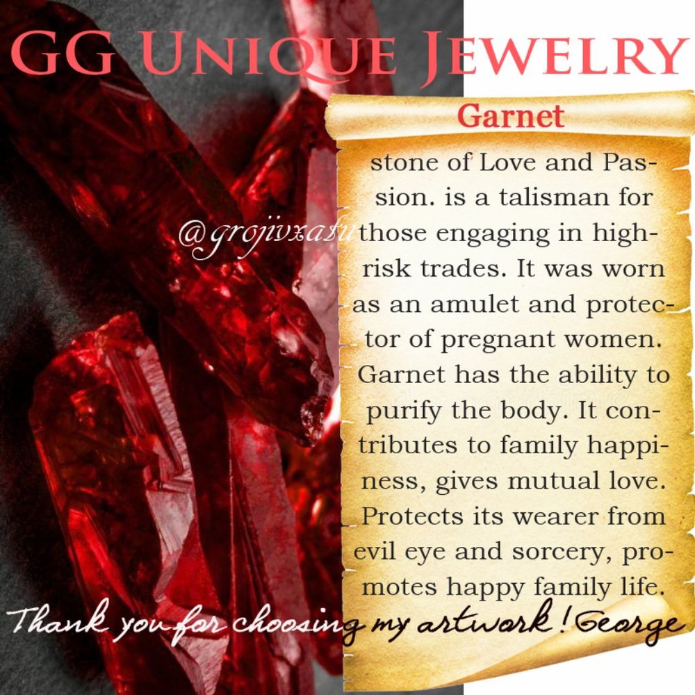 Solid Sterling Silver 925 Ring Genuine Garnet Gem… - image 3